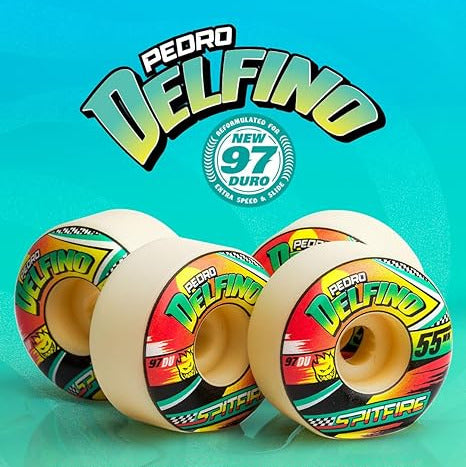 Rodas de skate Spitfire 55mm F4 97A Pedro Delfino Turbo Radial Natural| SPITFIRE