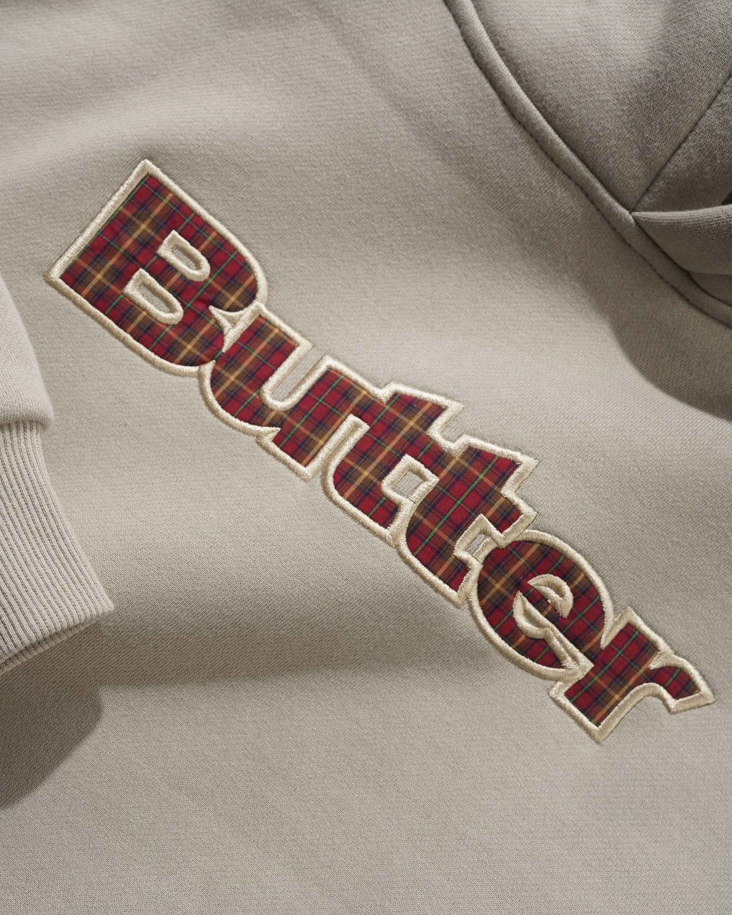 Plaid Logo Applique Pullover Hood | Butter Goods