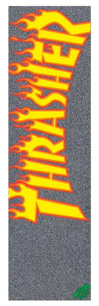 Lixa Mob Grip Thrasher Flame Logo - 9" | MOB GRIP