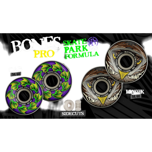 Rodas Bones Steve Caballero Bat Wings Skatepark Formula™ (SPF) Sidecut - 56mm 104A | BONES