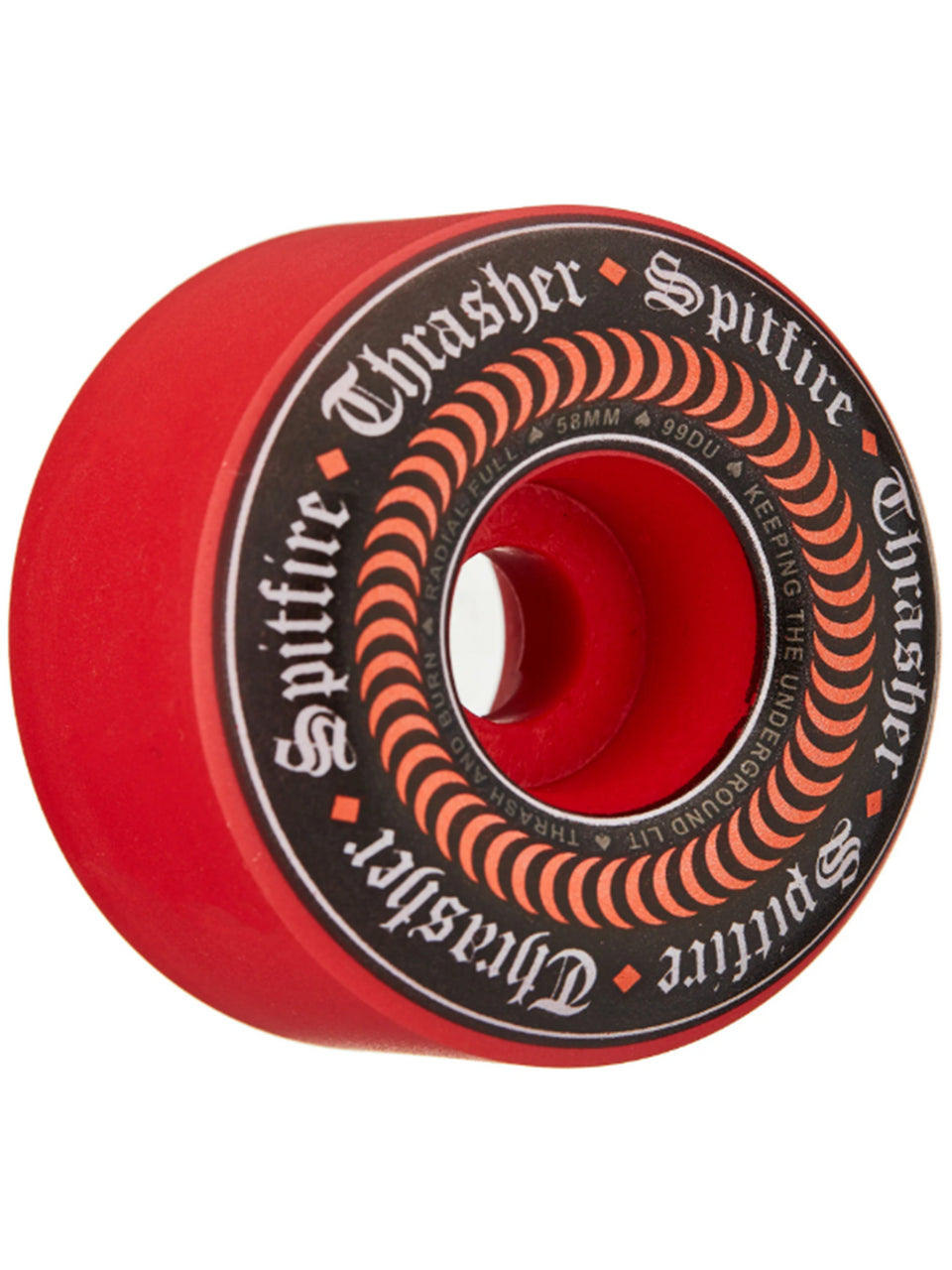 Rodas de skateThrasher F4 Oath Radial Wheels Set Red 58mm/99a | SPITFIRE