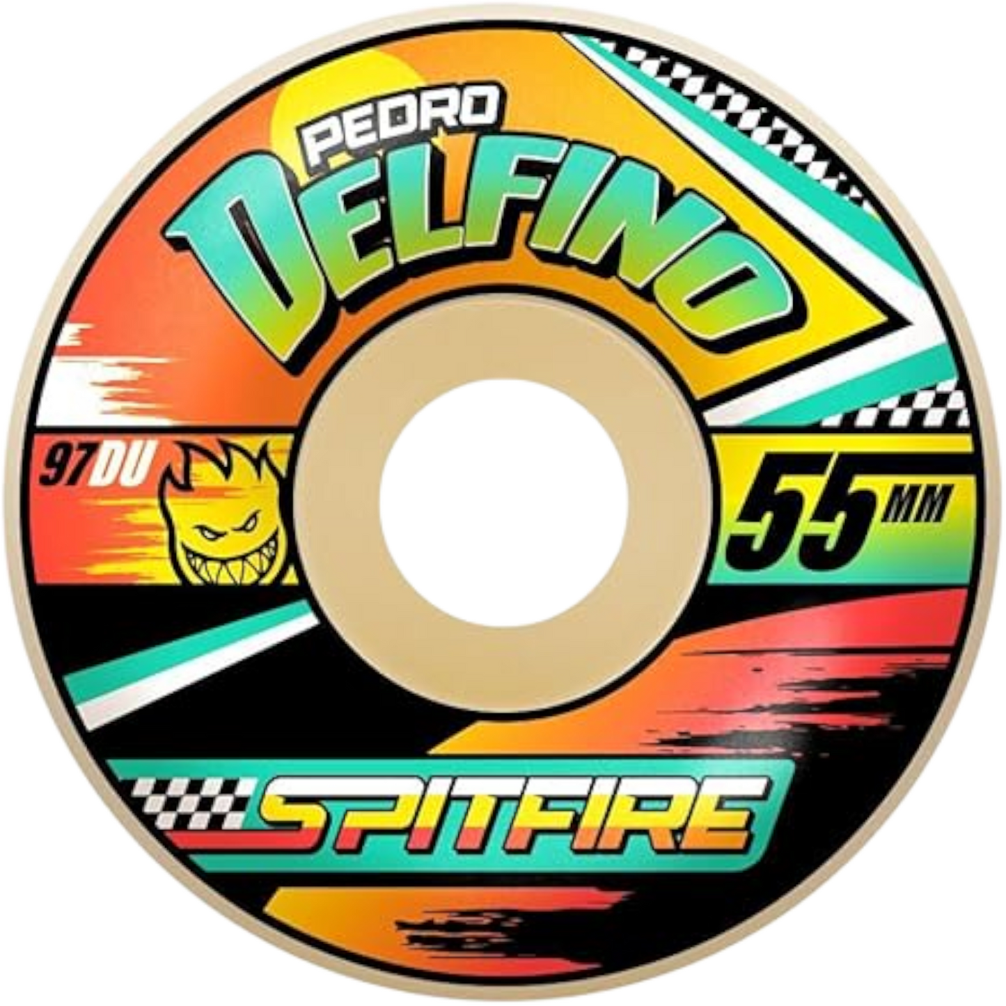 Rodas de skate Spitfire 55mm F4 97A Pedro Delfino Turbo Radial Natural| SPITFIRE