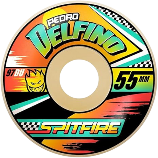 Rodas de skate Spitfire 55mm F4 97A Pedro Delfino Turbo Radial Natural| SPITFIRE