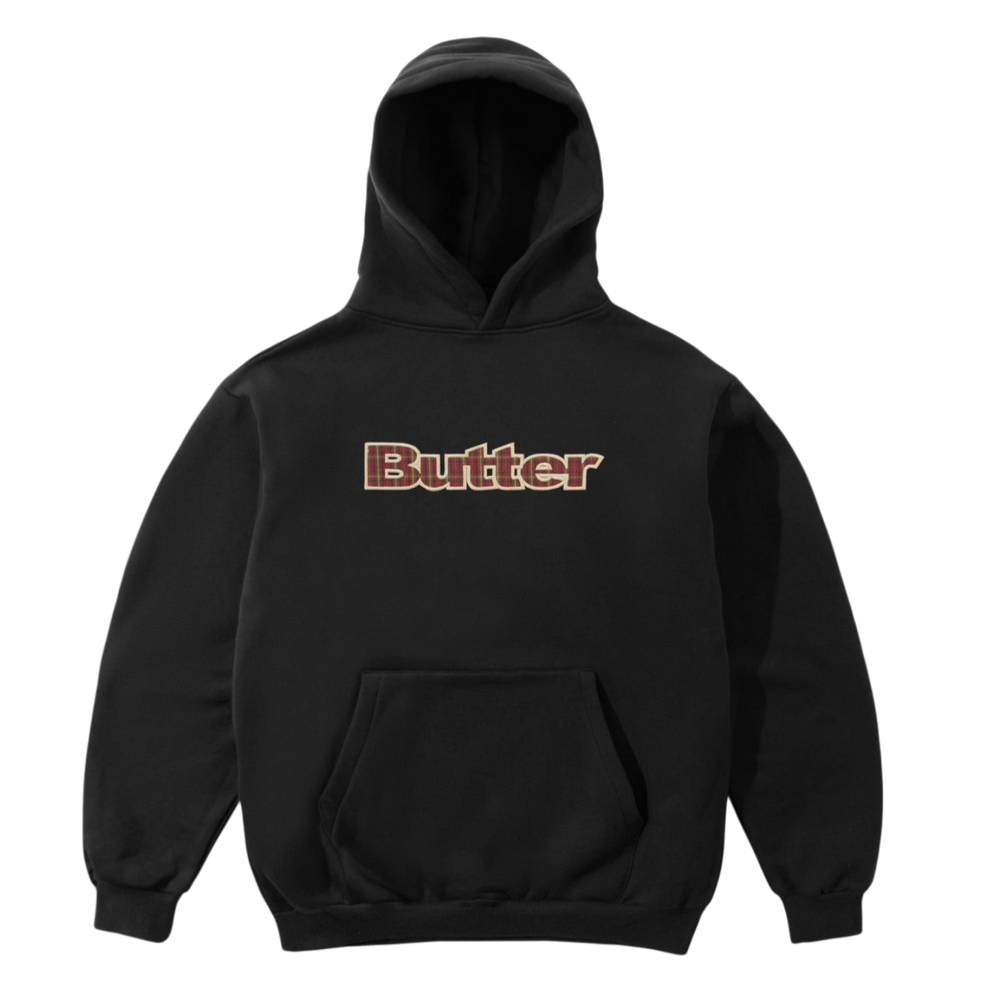 Plaid Logo Applique Pullover Hood | Butter Goods