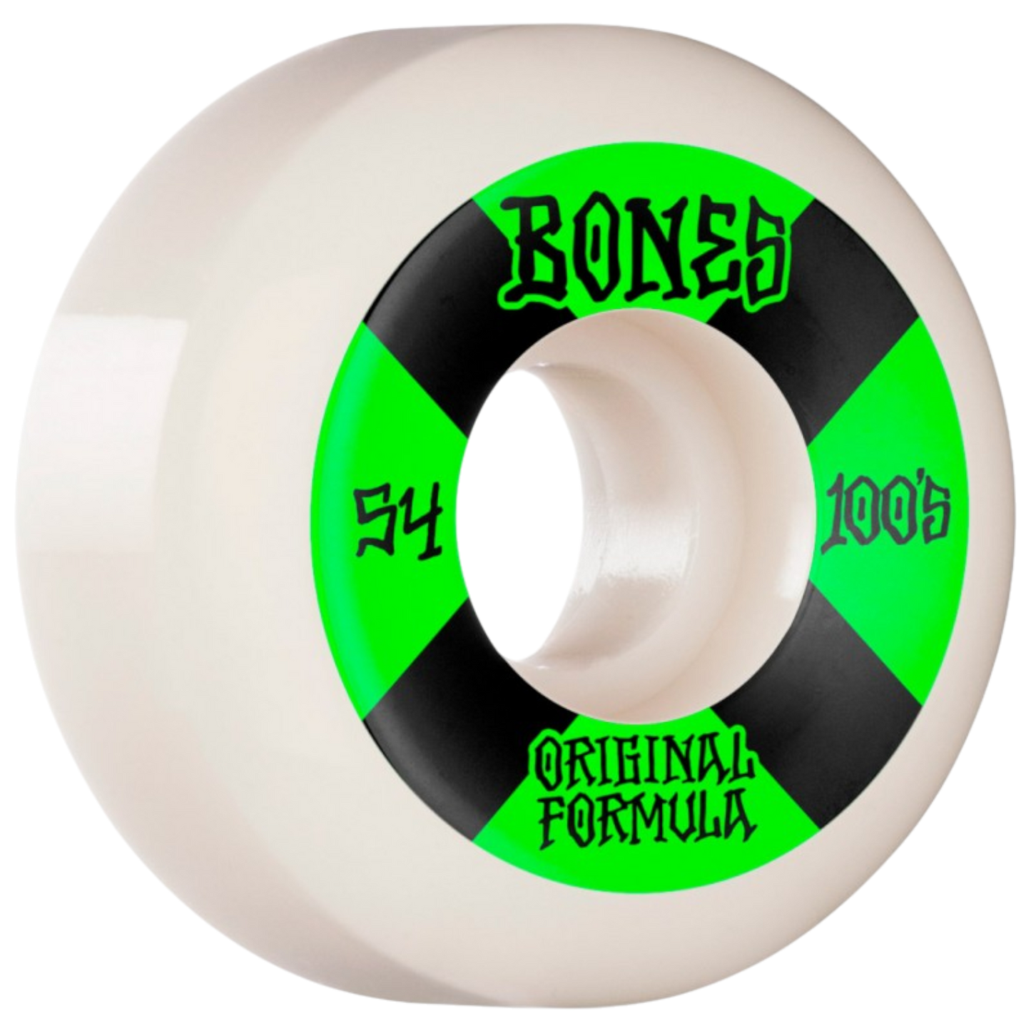 Rodas Bones 100s 4 Formula V5 Sidecut White - 54mm | BONES