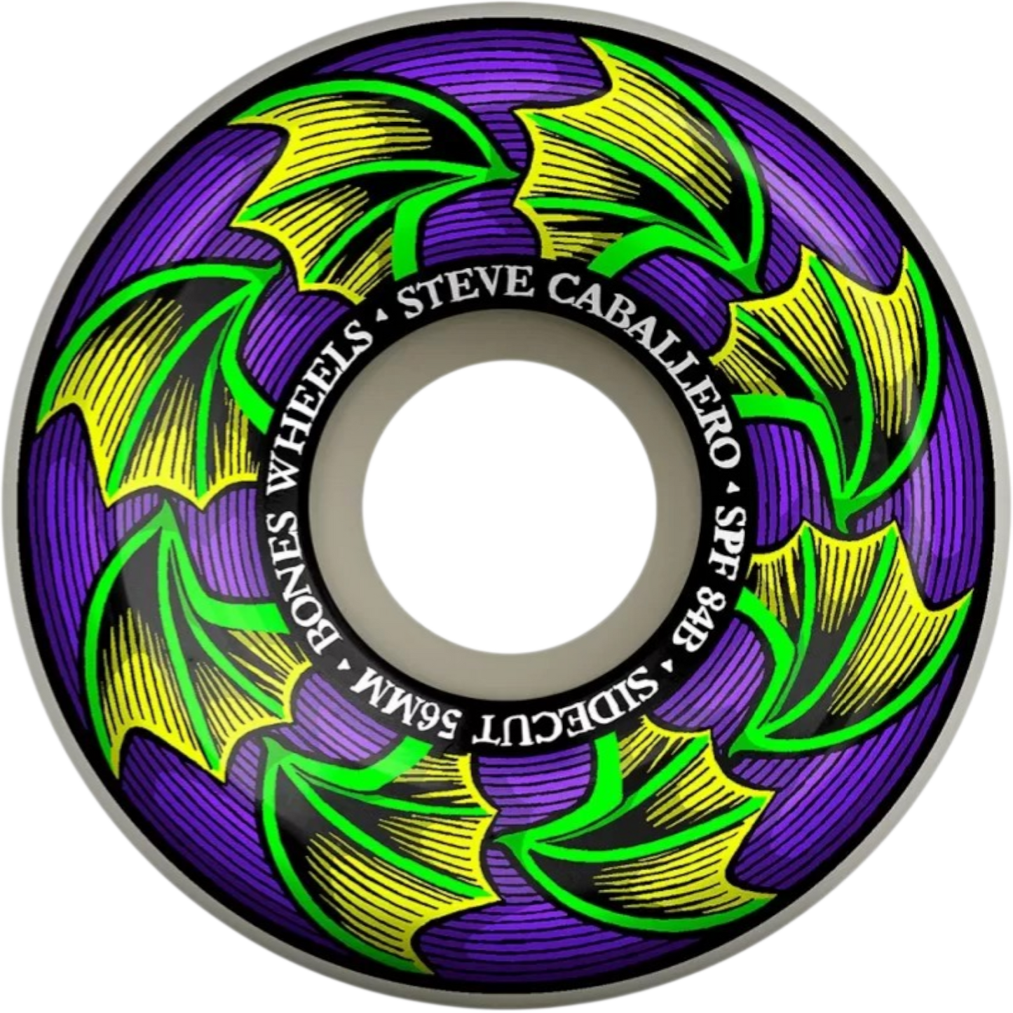 Rodas Bones Steve Caballero Bat Wings Skatepark Formula™ (SPF) Sidecut - 56mm 104A | BONES