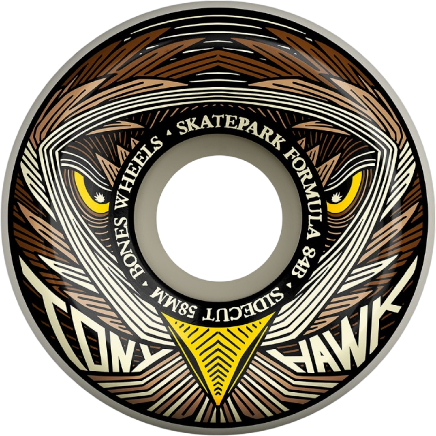 Rodas Bones Tony Hawk Night Hawk Skatepark Formula™ (SPF) Sidecut - 58 ...