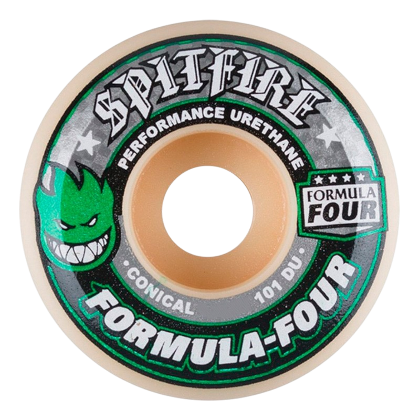 Rodas Spitfire Formula Four Conical Green Print - 56mm 101Du| SPITFIRE