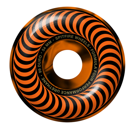 Rodas Spitfire Formula Four Classic Black/Orange Swirl - 54mm 99Du| SPITFIRE